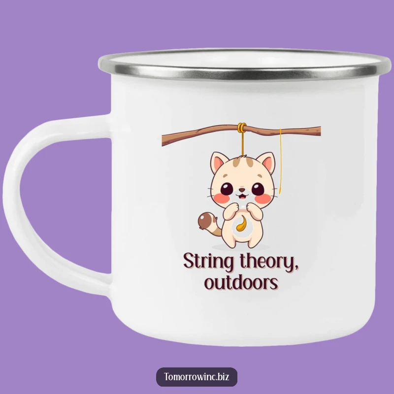 Funny Playful Animal String Camping Mug: Adventure with Playful Spirit