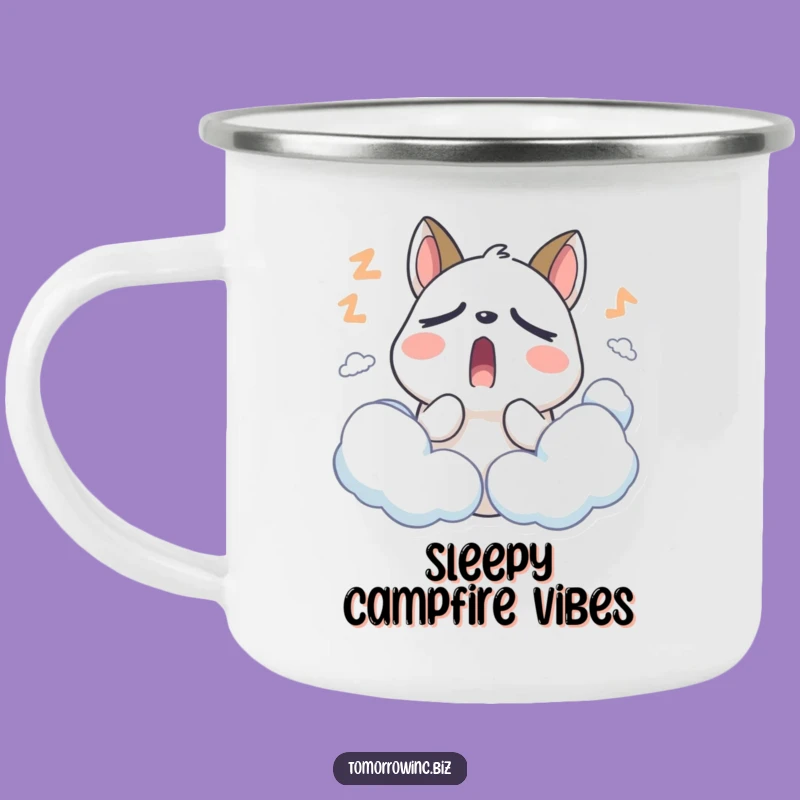 Funny Sleepy Animal Camping Mug: Yawning Adventures - Hilarious Gift!