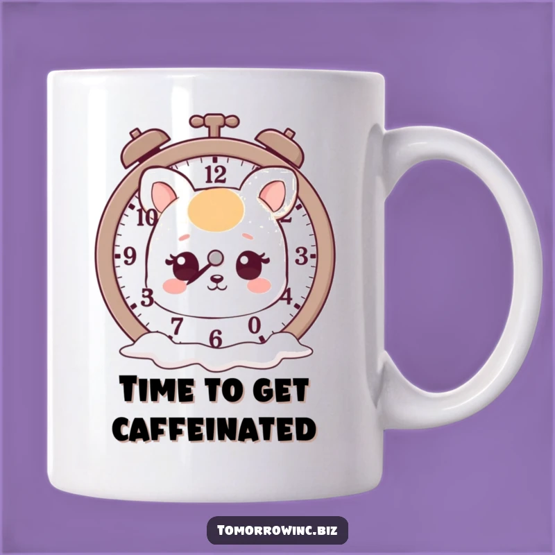 Funny Melting Clock Dreamer Mug: Adorable Animal Gift for Time-Bending Humor Lovers