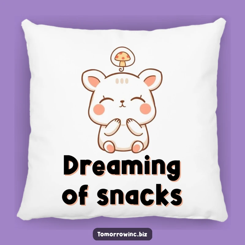 Funny Happy Animal Pillow: Cozy Mushroom Dreams - A Snuggly Gift!