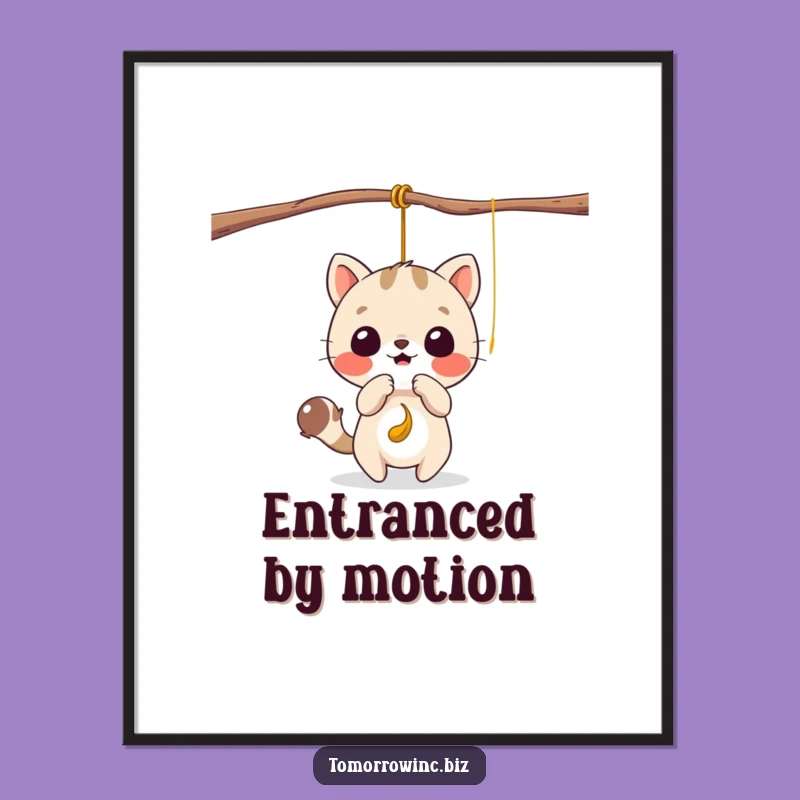 Funny Playful Animal String Digital Art: Wall Decor Full of Joy