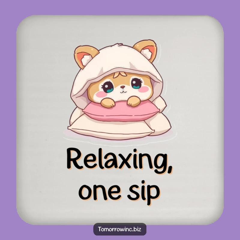 Funny Pillow Animal Coaster Set: Protect Surfaces with Cozy Humor