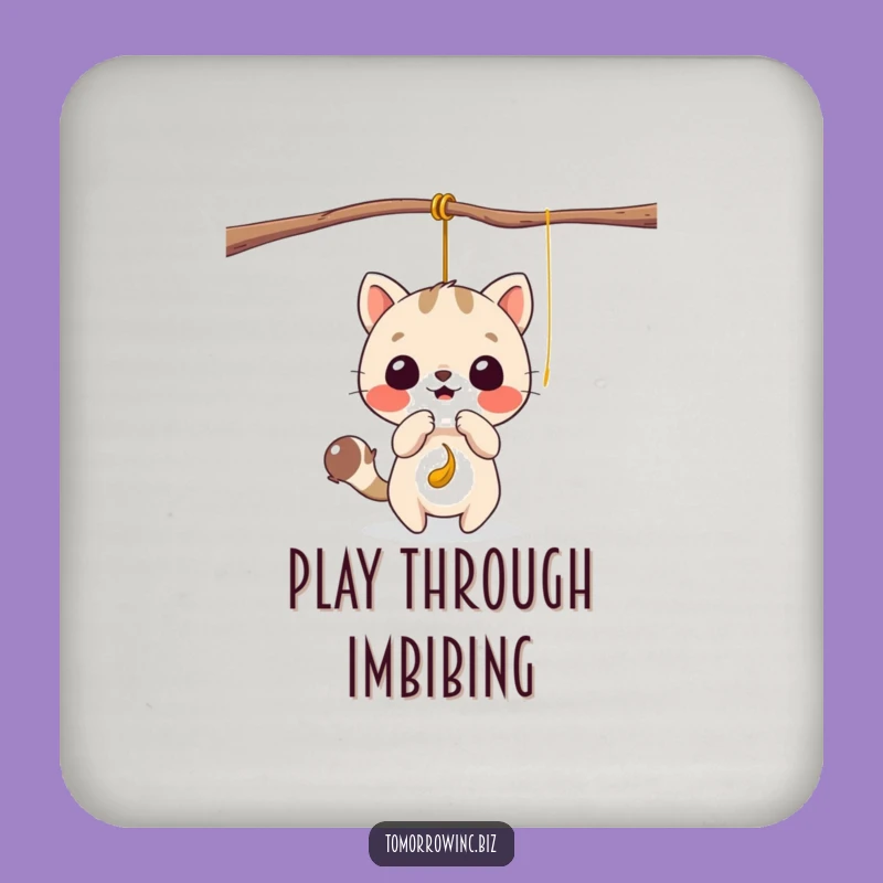 Funny Playful Animal String Coaster Set: Protect Surfaces with Playful Charm