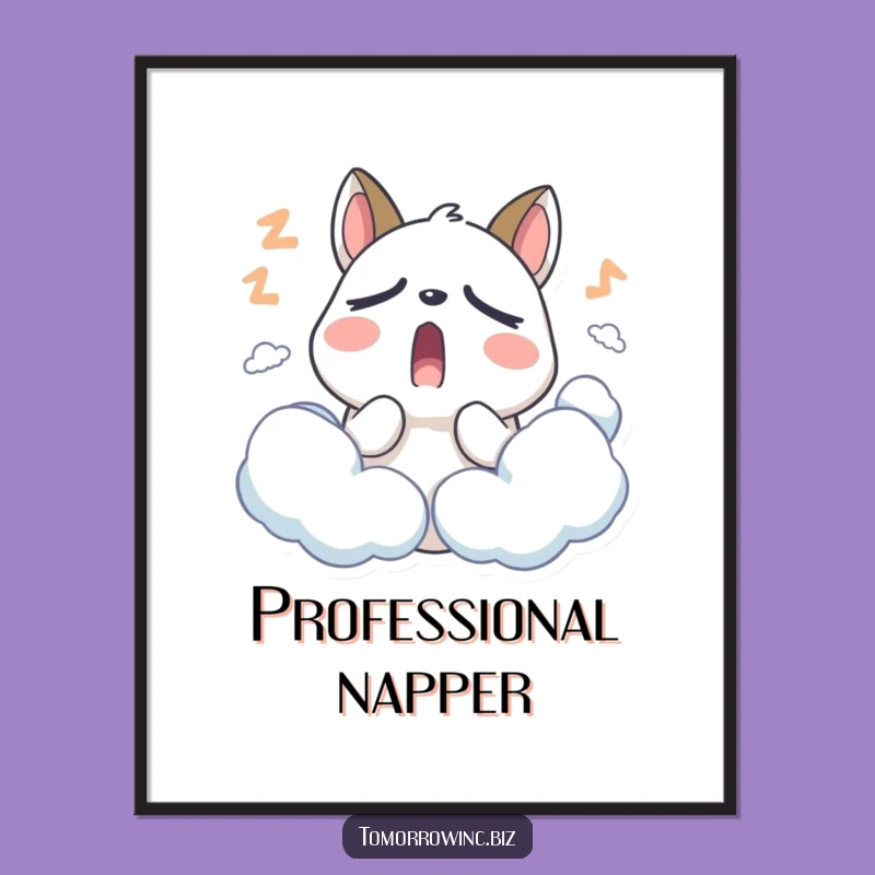 Funny Sleepy Animal Poster: Dreamy Yawning for a Relaxing Gift!