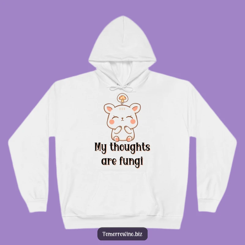 Funny Happy Animal Hoodie: Cozy Mushroom Dreams - A Warm, Humorous Gift!