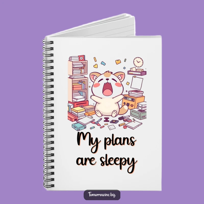 Funny Yawning Animal Task Notebook: Jot Down Your Busy Thoughts