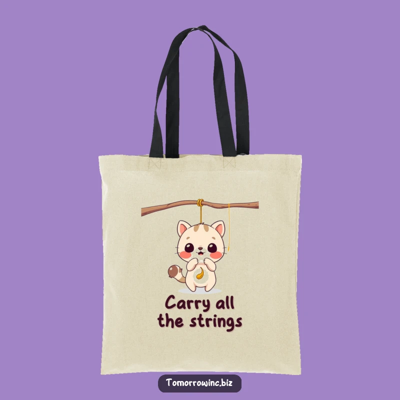 Funny Playful Animal String Tote Bag: Carry Your Fun Wherever You Go